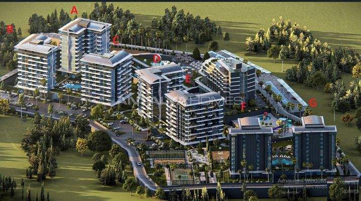 Luxury Apartments in a Complex with Hotel Amenities in Alanya