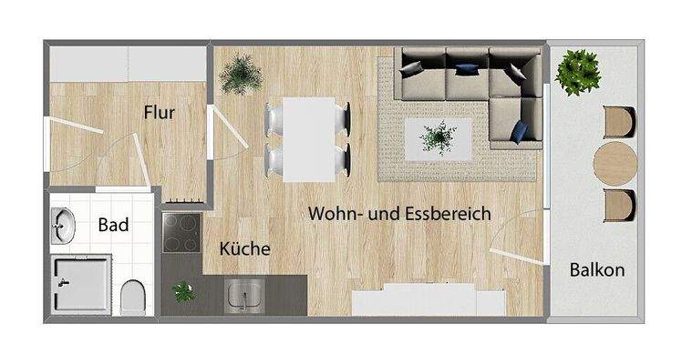 Grundriss (nicht maßstabsgetreu)