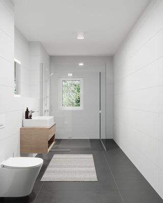 Modernes Badezimmer mit Fenster