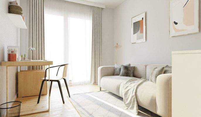 Helles und freundliches Arbeitszimmer