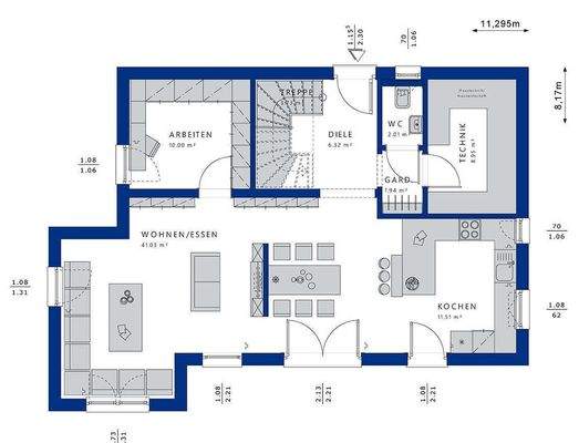 csm Bien-Zenker-Haeuser-Einfamilienhaus-Evolution-148-V3-Grundriss EG ddf0159410