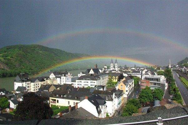 Blick über die Stadt von der Dachterrasse 