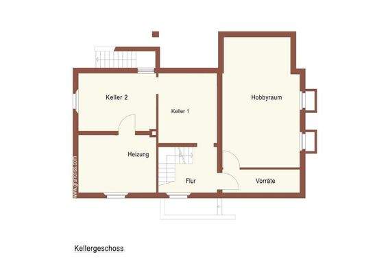 Grundriss-Skizze Kellergeschoss