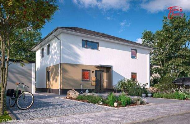 Ansicht Straße Variante Trend Vordach