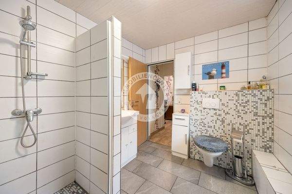 Das Badezimmer im Erdgeschoss