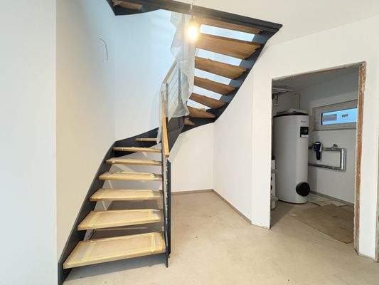 Hochwertige Echtholztreppe