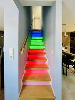 Treppenaufgang ins Obergeschoss