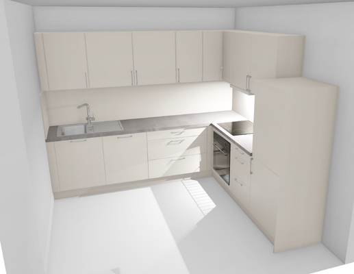 Ansicht neue Einbauküche