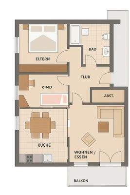 Grundriss Wohnung Nr. 6