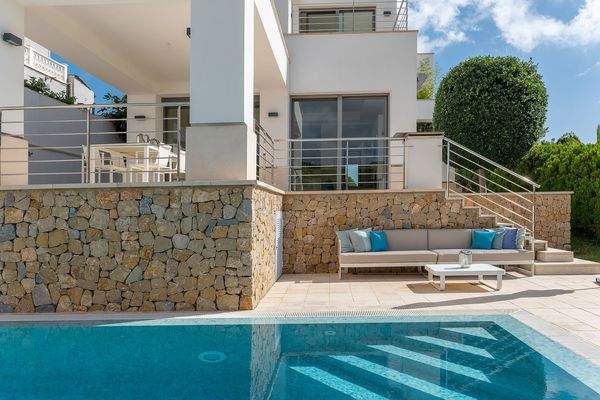 Pool terrace in villa in Costa d'en Blanes 2