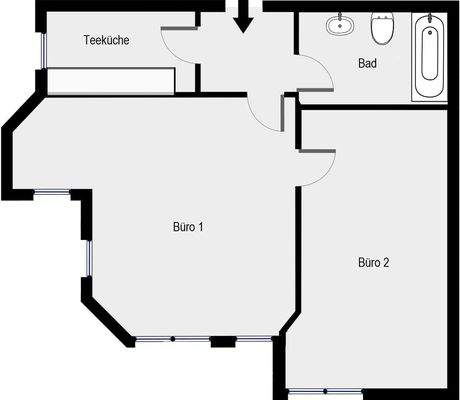Grundriss Souterrain, nicht maßstabsgetreu