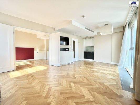 Wohnbereich mit Küchenzeile