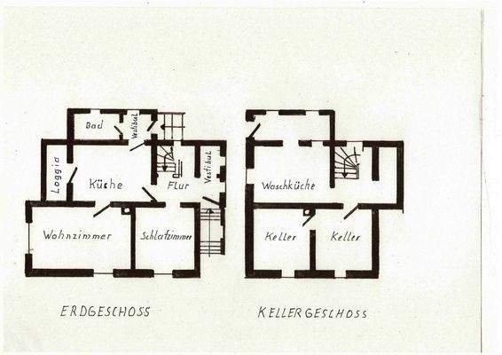 Erdgeschoß und Kellergeschoß