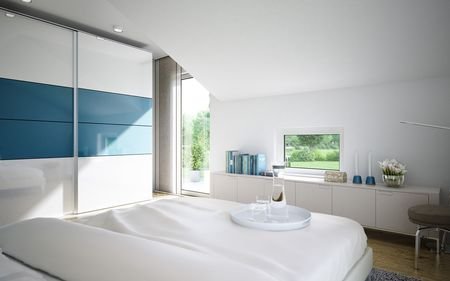 Hausidee_Living_Fertighaus_SUNSHINE_125_V6_schlafzimmer