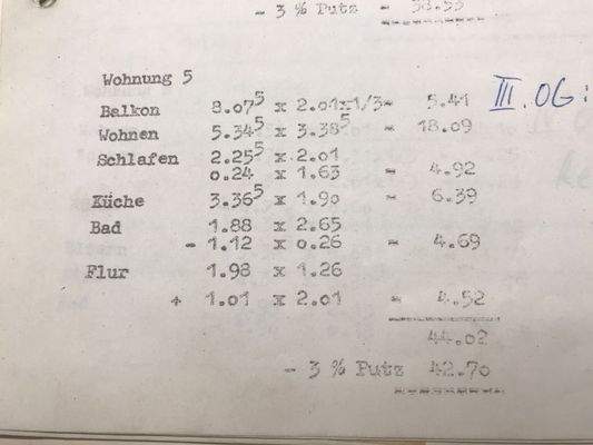 Wohnflächenberechnung