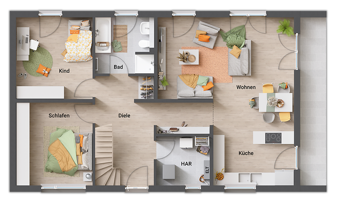 BG100 Novo - Grundriss Erdgeschoss