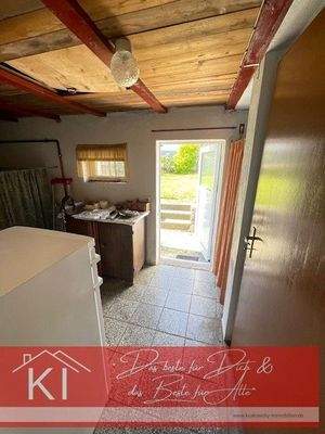 Hinterausgang in Garten