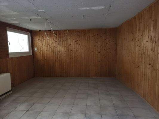 Hobbyraum im KG mit Zugang zu Garten und Terrasse