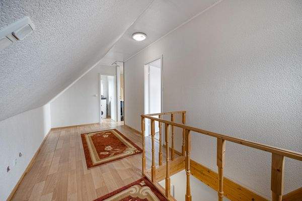 der wohnlich ausgebaute Spitzboden