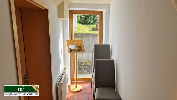 Flur zu den Toiletten