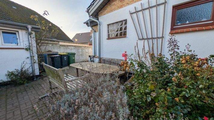 Der Innenhof zwischen den Wohnhäusern