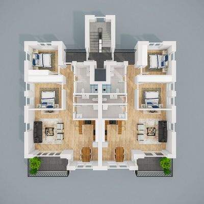 Grundriss Visualisierung 1. Obergeschoss