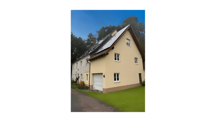 Haus Front Seite Garage