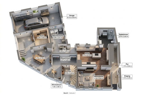 Grundriss Erdgeschoss komplett