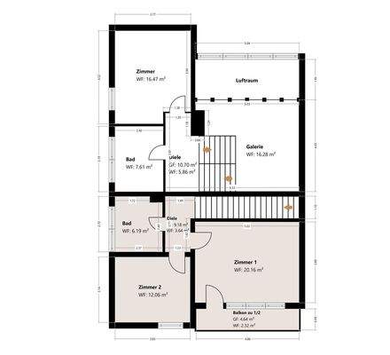 Grundriss Skizze 1.OG