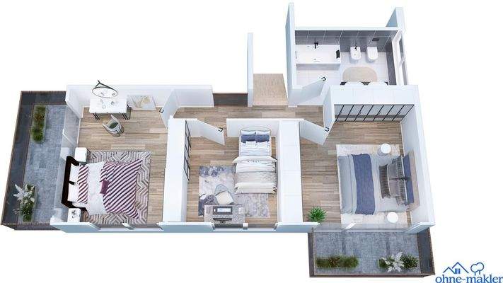 3D Grundriss OG  (Planung)