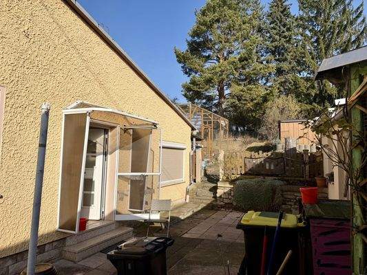 Blick auf das Grundstück