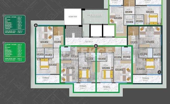 City and Nature View Apartments in Alanya Demirtaş