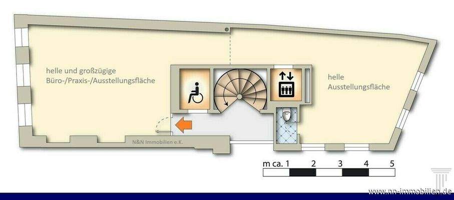 Grundriss-Skizze im I.OG - visualisiert