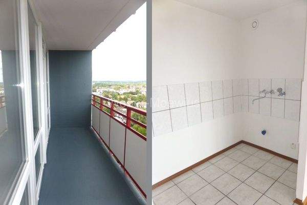 3426 Loggia + Küche vor Mietereinzug