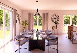 Lichtdurchfluteter Essbereich