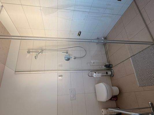 Badezimmer mit Dusche und WC