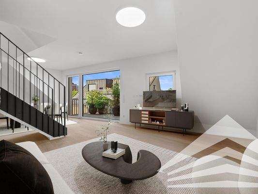 Wohnzimmer mit Möblierungsvorschlag