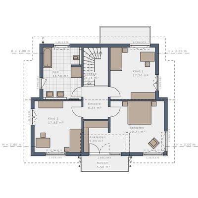 Grundriss Obergeschoss