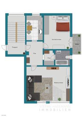 Grundriss Wohnung 1. OG