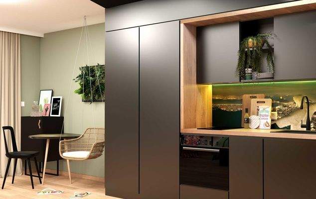 Beispiel Mikroapartment (Visualisierung)