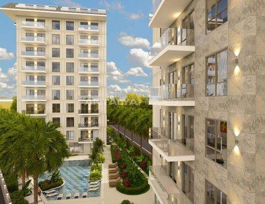 Flats with Rich On-Site Amenities in Alanya Center