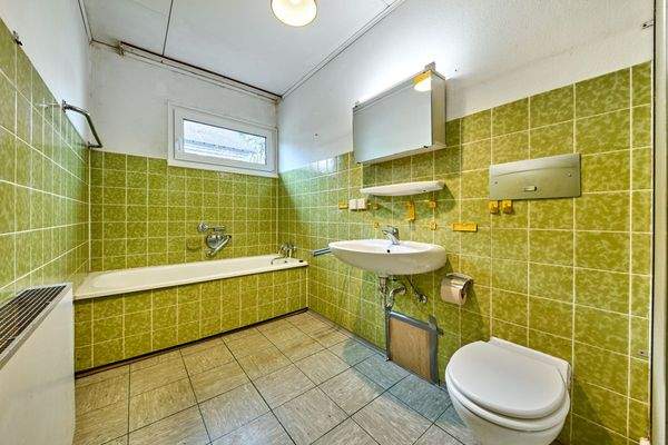 EG: Tageslichtbad mit Wanne und Dusche