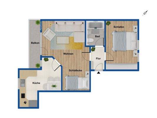 Grundriss Dachgeschosswohnung