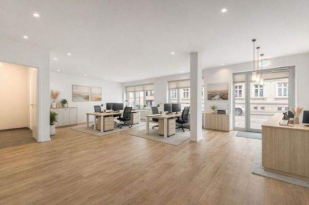 Büro virtuell möbliert 