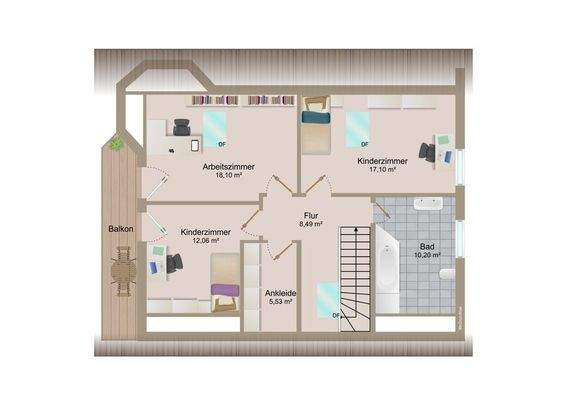 Grundriss Obergeschoss