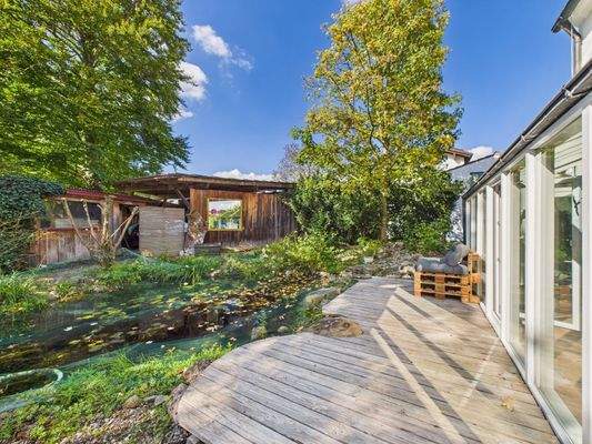 Terrasse / Garten / Teich Souterrain Wohnung