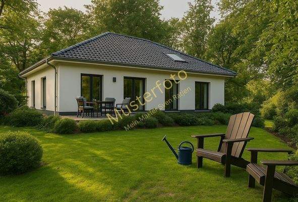 Musterbeispiel Bungalow auf dem Baugrundstück