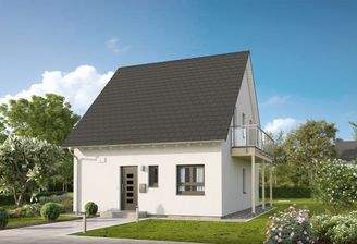 Hausansicht Eingang Satteldach