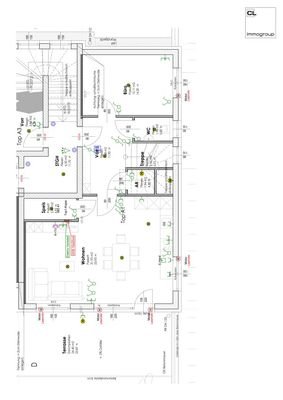 Grundriss Wohnebene (Büro = Küche)