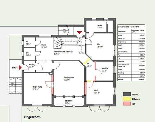 Gewerbefläche Grundriss EG